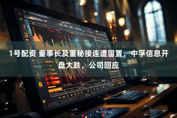 1号配资 董事长及董秘接连遭留置，中孚信息开盘大跌，公司回应