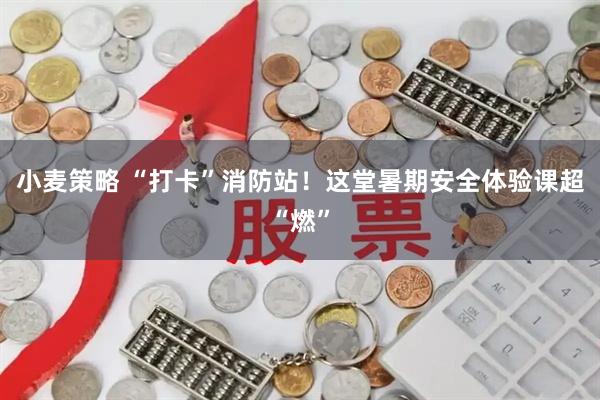 小麦策略 “打卡”消防站！这堂暑期安全体验课超“燃”